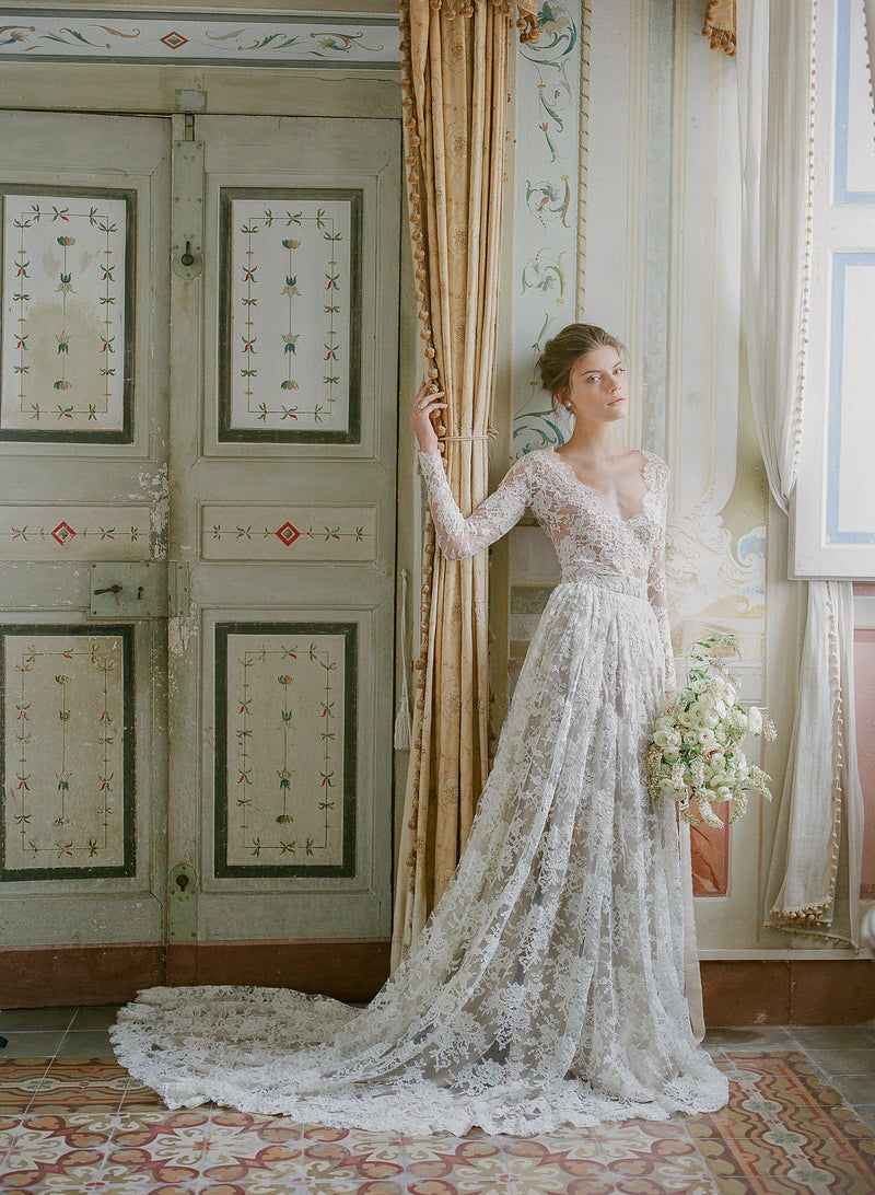 Ivory French Corded Lace Dress | Stunning Lace Bridal Gown Emily Riggs Ivory French Corded Lace Dress | Stunning Lace Bridal Gown Emily Riggs