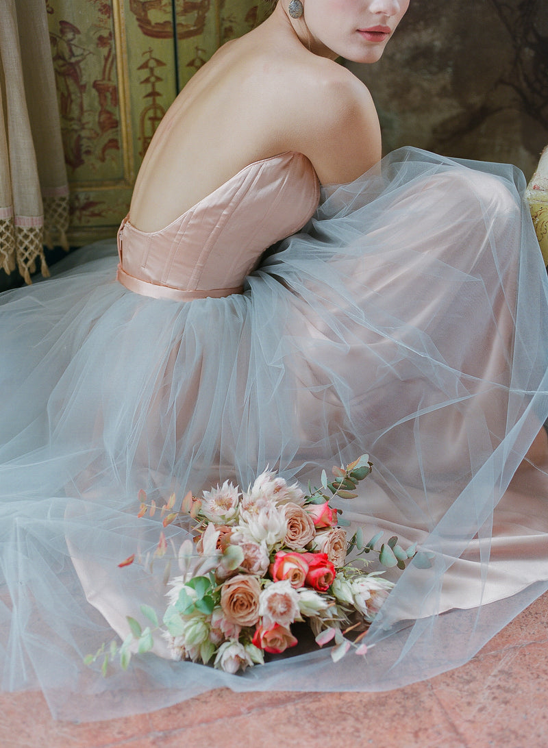 Vintage Pink And Grey Tulle Dress | Florence Emily Riggs Vintage Pink And Grey Tulle Dress | Florence Emily Riggs