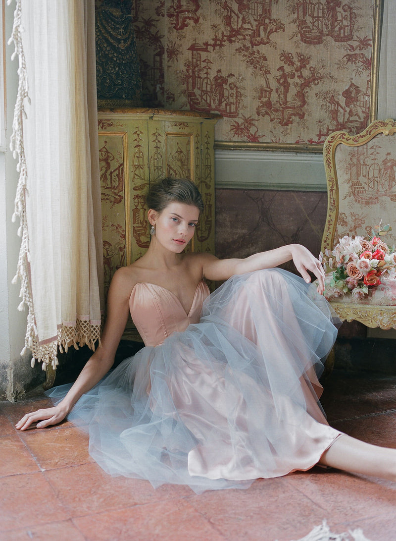 Vintage Pink And Grey Tulle Dress | Florence Emily Riggs Vintage Pink And Grey Tulle Dress | Florence Emily Riggs